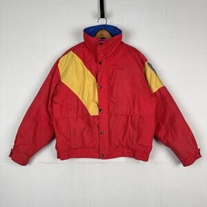 Vtg 80’s William Barry Struggle Gear Mountain Ski Jacket‎ Men's Large Colorblock